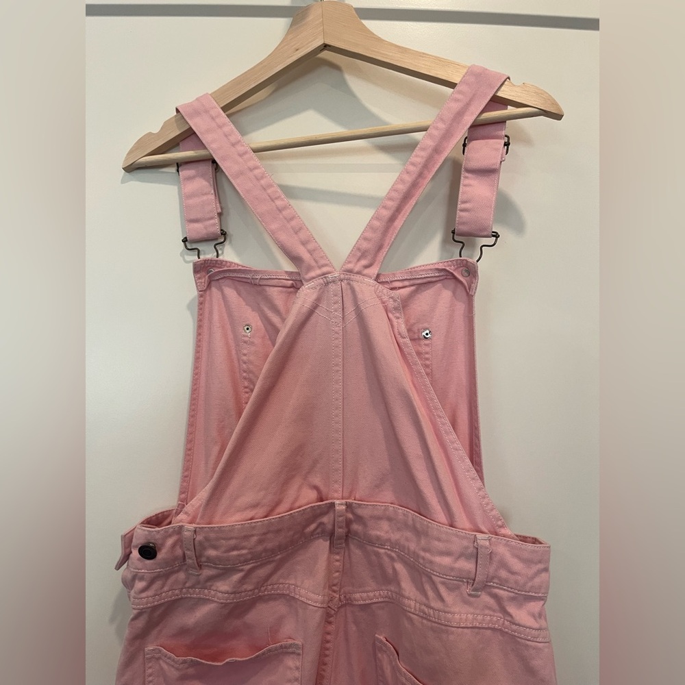 Lindy Bop Pink Overalls Wide Leg Carpenter Capri Retro 50s - Picture 9 of 16